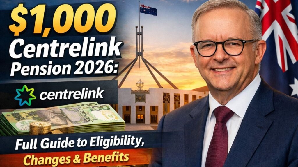 $1,000 Centrelink Pension 2026: Full Guide to Eligibility, Changes & Benefits