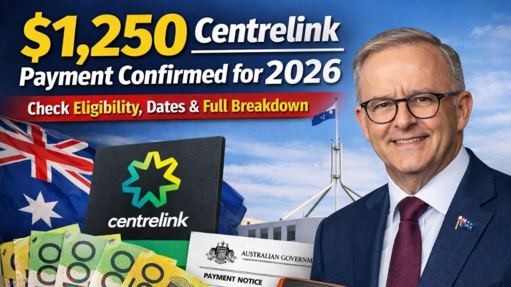 $1,250 Centrelink Payment Confirmed for 2026: Check Eligibility, Dates & Full Breakdown