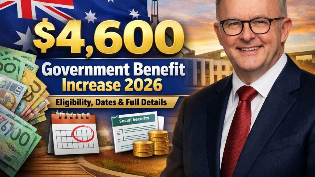 $4,600 Government Benefit Increase 2026 – Eligibility, Dates & Full Details
