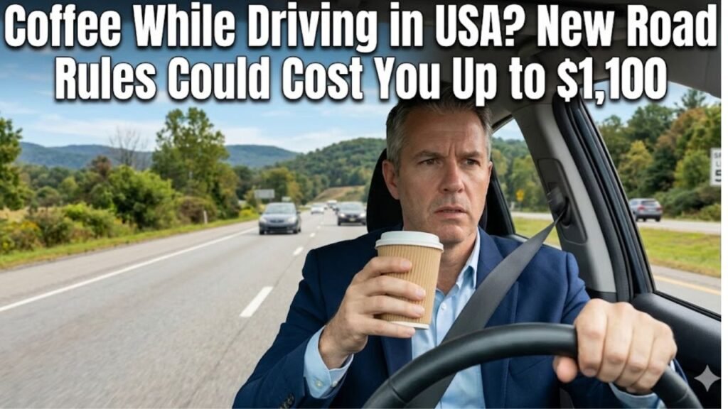 Coffee While Driving in USA? New Road Rules Could Cost You Up to $1,100