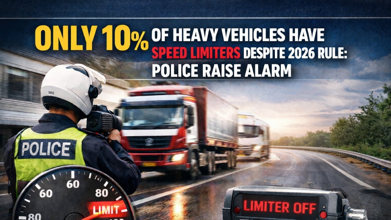 Only 10% of Heavy Vehicles Have Speed Limiters Despite 2026 Rule: Police Raise Alarm